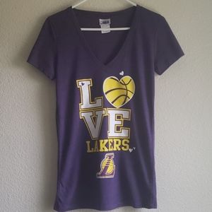 NBA Womans Love Los Angeles Lakers Purple Tee 💜💛🤍